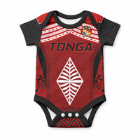 Tonga Rugby Baby Onesie Go Champions World Cup 2023 Ngatu Unique LT9 Red - Polynesian Pride
