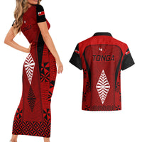 Tonga Rugby Couples Matching Short Sleeve Bodycon Dress and Hawaiian Shirt Go Champions World Cup 2023 Ngatu Unique LT9 - Polynesian Pride