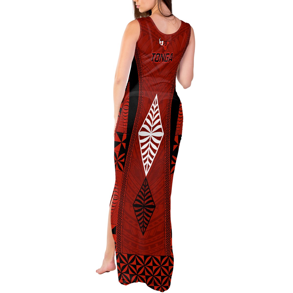 Tonga Rugby Tank Maxi Dress Go Champions World Cup 2023 Ngatu Unique LT9 - Polynesian Pride