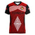 Tonga Rugby Women V Neck T Shirt Go Champions World Cup 2023 Ngatu Unique LT9 Female Red - Polynesian Pride