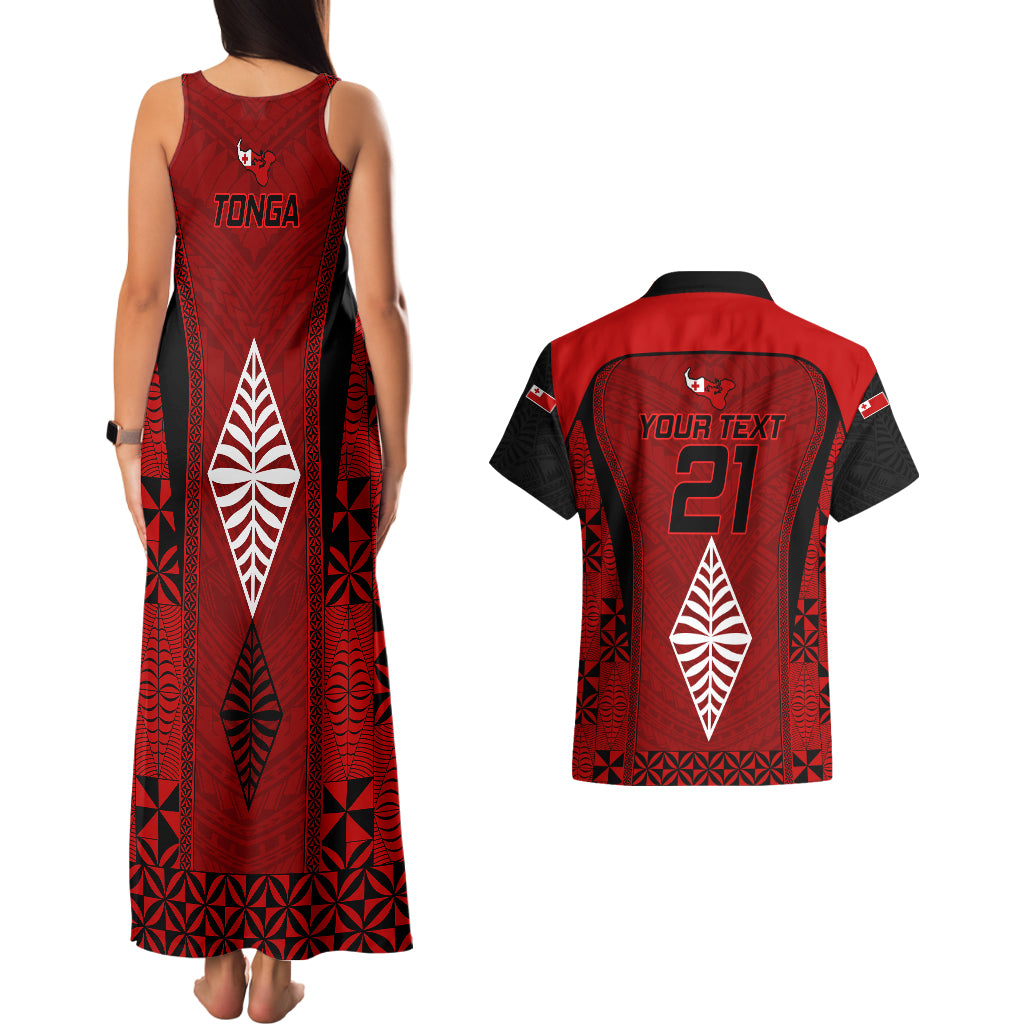 Custom Tonga Rugby Couples Matching Tank Maxi Dress and Hawaiian Shirt Go Champions World Cup 2023 Ngatu Unique LT9 - Polynesian Pride