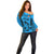 Fiji Rugby Off Shoulder Sweater Go Champions World Cup 2023 Tapa Unique Blue Vibe LT9 - Polynesian Pride