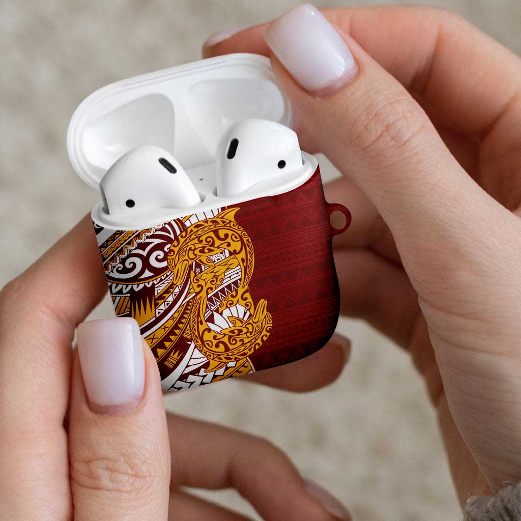 Couple Dolphins Maori Motif AirPods Case - Polynesian Pride