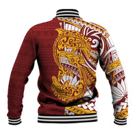 Couple Dolphins Maori Motif Baseball Jacket - Polynesian Pride