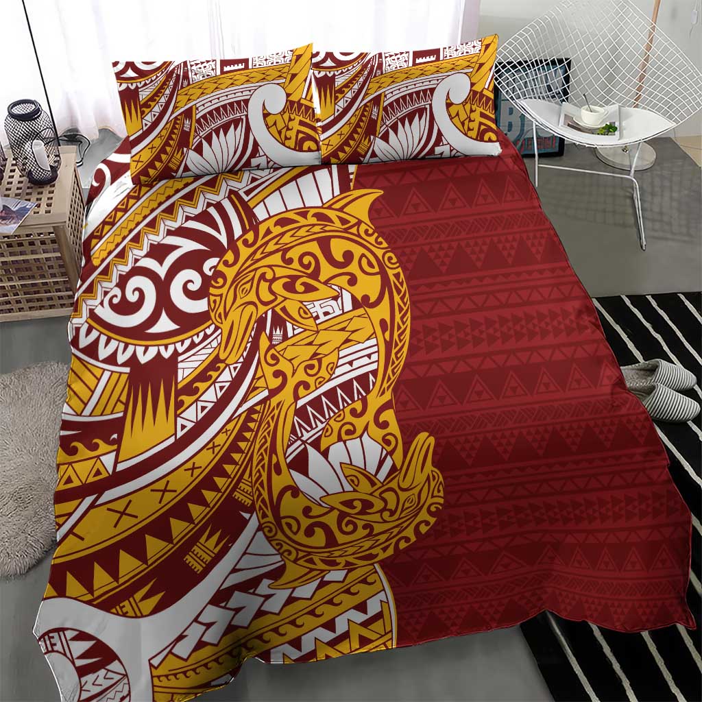 Couple Dolphins Maori Motif Bedding Set - Polynesian Pride