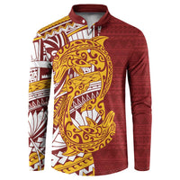 Couple Dolphins Maori Motif Button Sweatshirt - Polynesian Pride