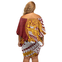 Couple Dolphins Maori Motif Family Matching Off Shoulder Short Dress and Hawaiian Shirt LT9 - Polynesian Pride