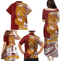 Couple Dolphins Maori Motif Family Matching Puletasi and Hawaiian Shirt - Polynesian Pride