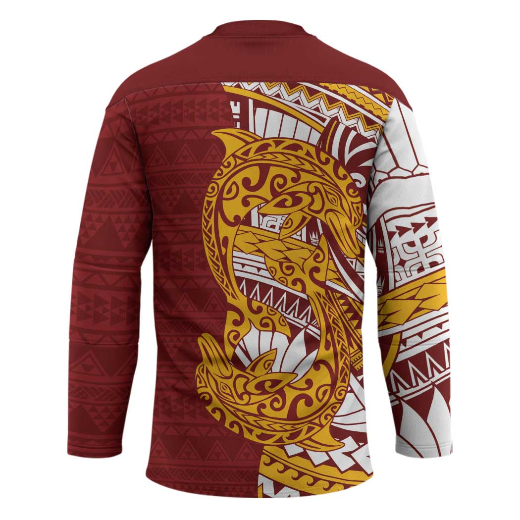 Couple Dolphins Maori Motif Hockey Jersey - Polynesian Pride