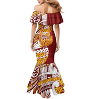 Couple Dolphins Maori Motif Mermaid Dress LT9 - Polynesian Pride