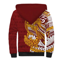 Couple Dolphins Maori Motif Sherpa Hoodie LT9 - Polynesian Pride