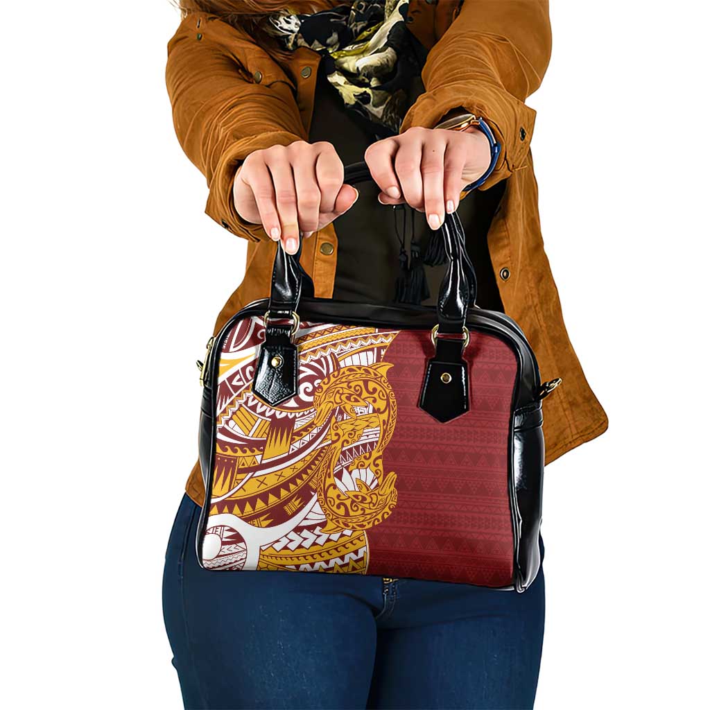 Couple Dolphins Maori Motif Shoulder Handbag - Polynesian Pride