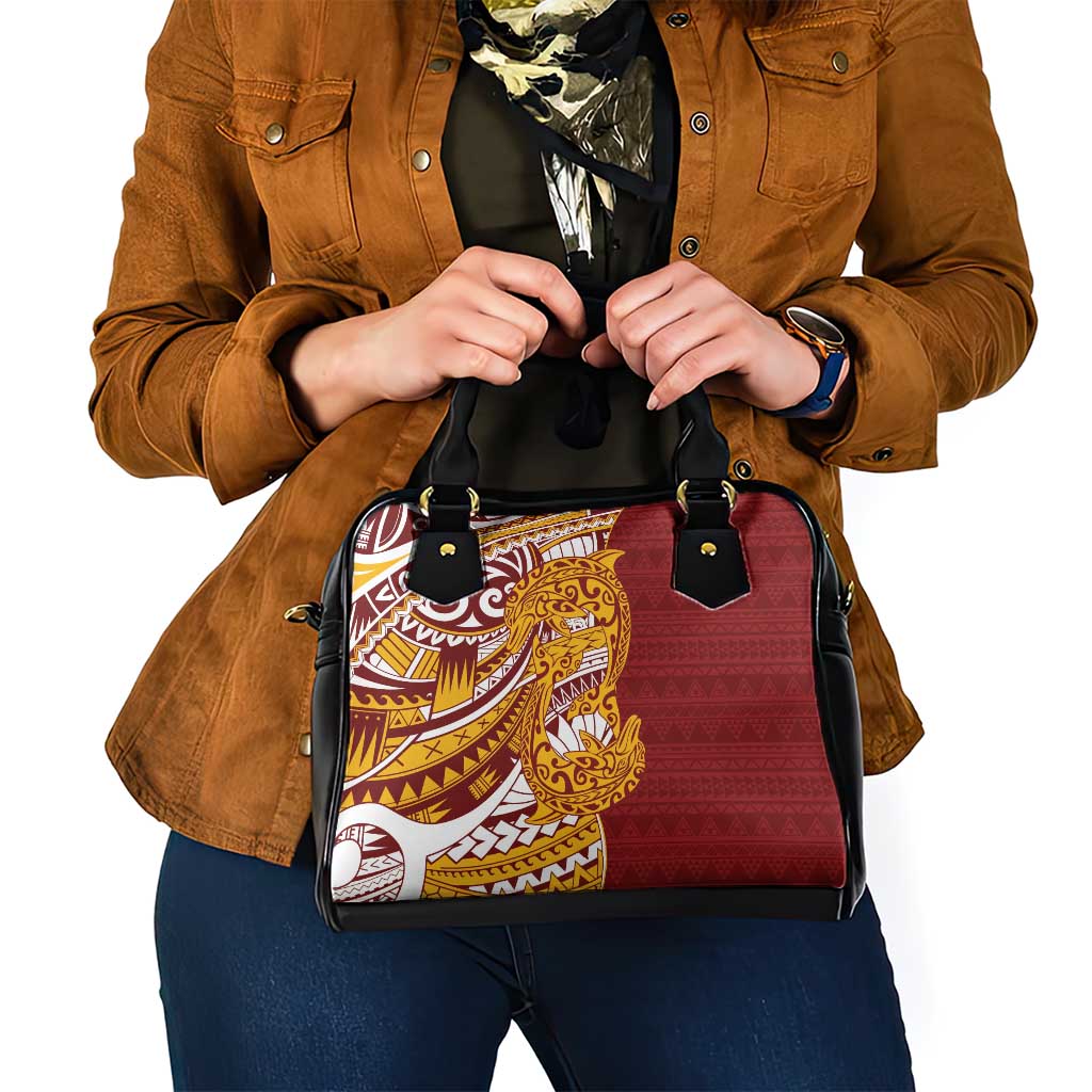 Couple Dolphins Maori Motif Shoulder Handbag - Polynesian Pride