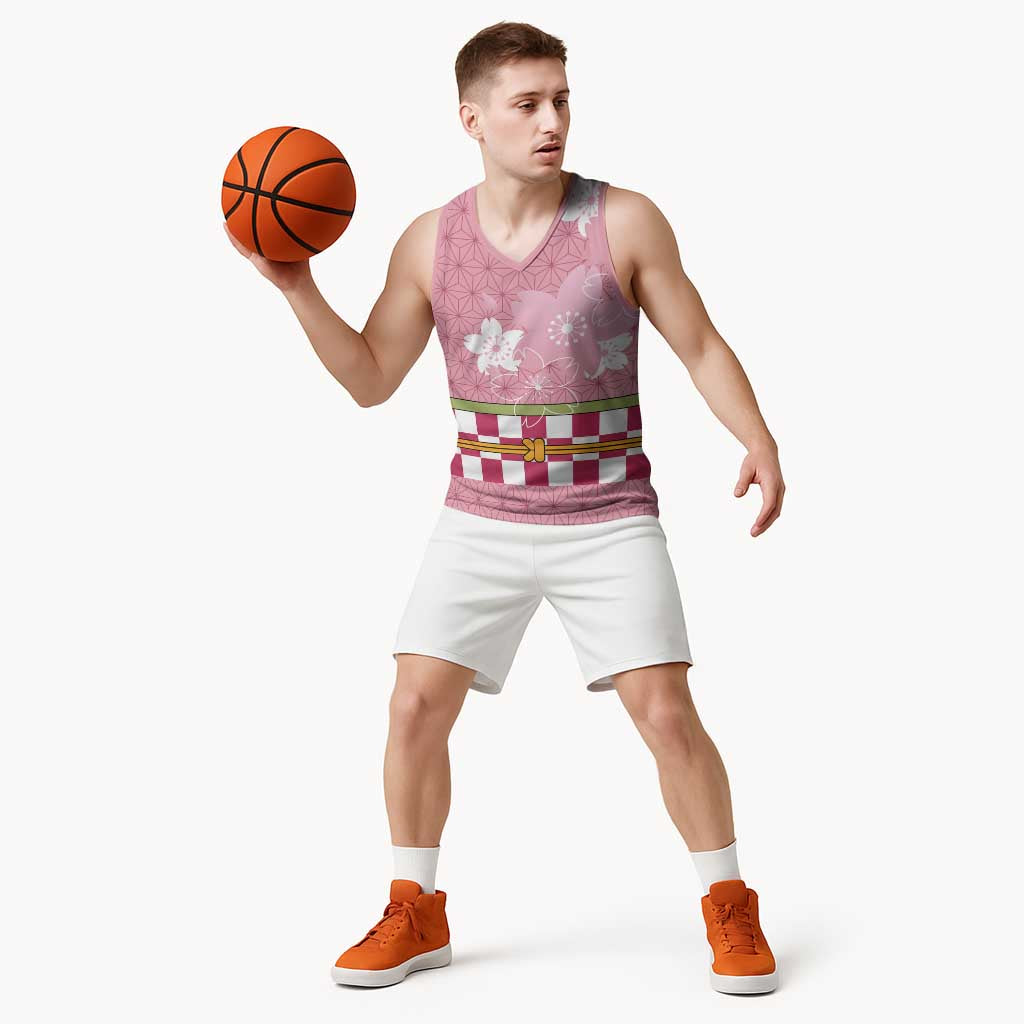 Japanese Asanoha Pattern Basketball Jersey Charm Against Evil Spirits - Polynesian Pride