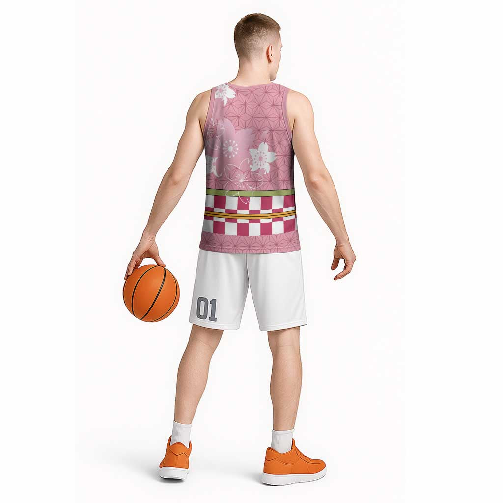 Japanese Asanoha Pattern Basketball Jersey Charm Against Evil Spirits - Polynesian Pride