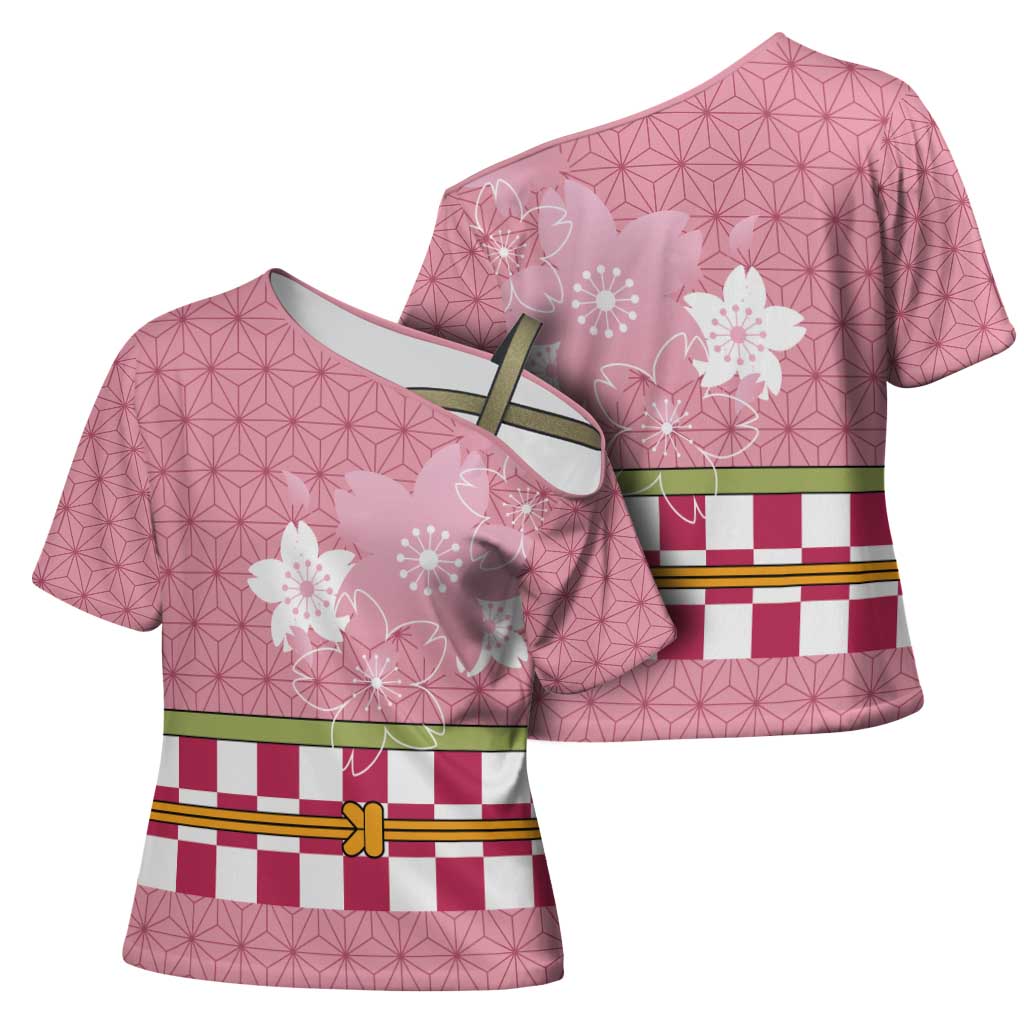 Japanese Asanoha Pattern Cross Shoulder Shirt Charm Against Evil Spirits - Polynesian Pride