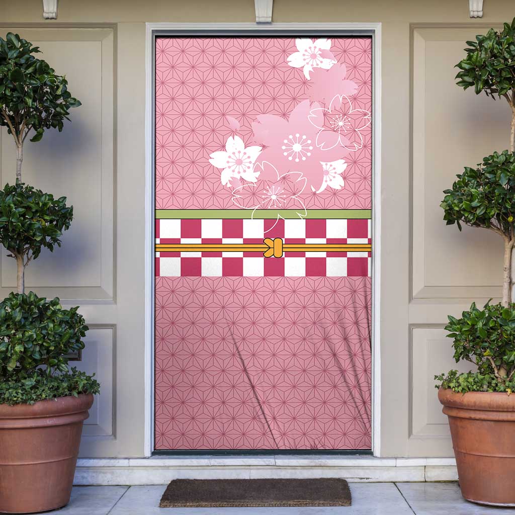Japanese Asanoha Pattern Door Cover Charm Against Evil Spirits LT9 Pink - Polynesian Pride