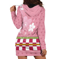 Japanese Asanoha Pattern Hoodie Dress Charm Against Evil Spirits - Polynesian Pride
