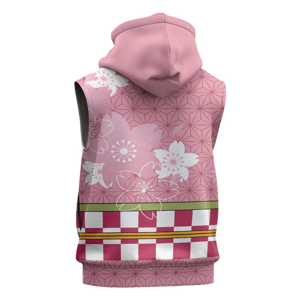 Japanese Asanoha Pattern Sleeveless Zip Hoodie Charm Against Evil Spirits - Polynesian Pride