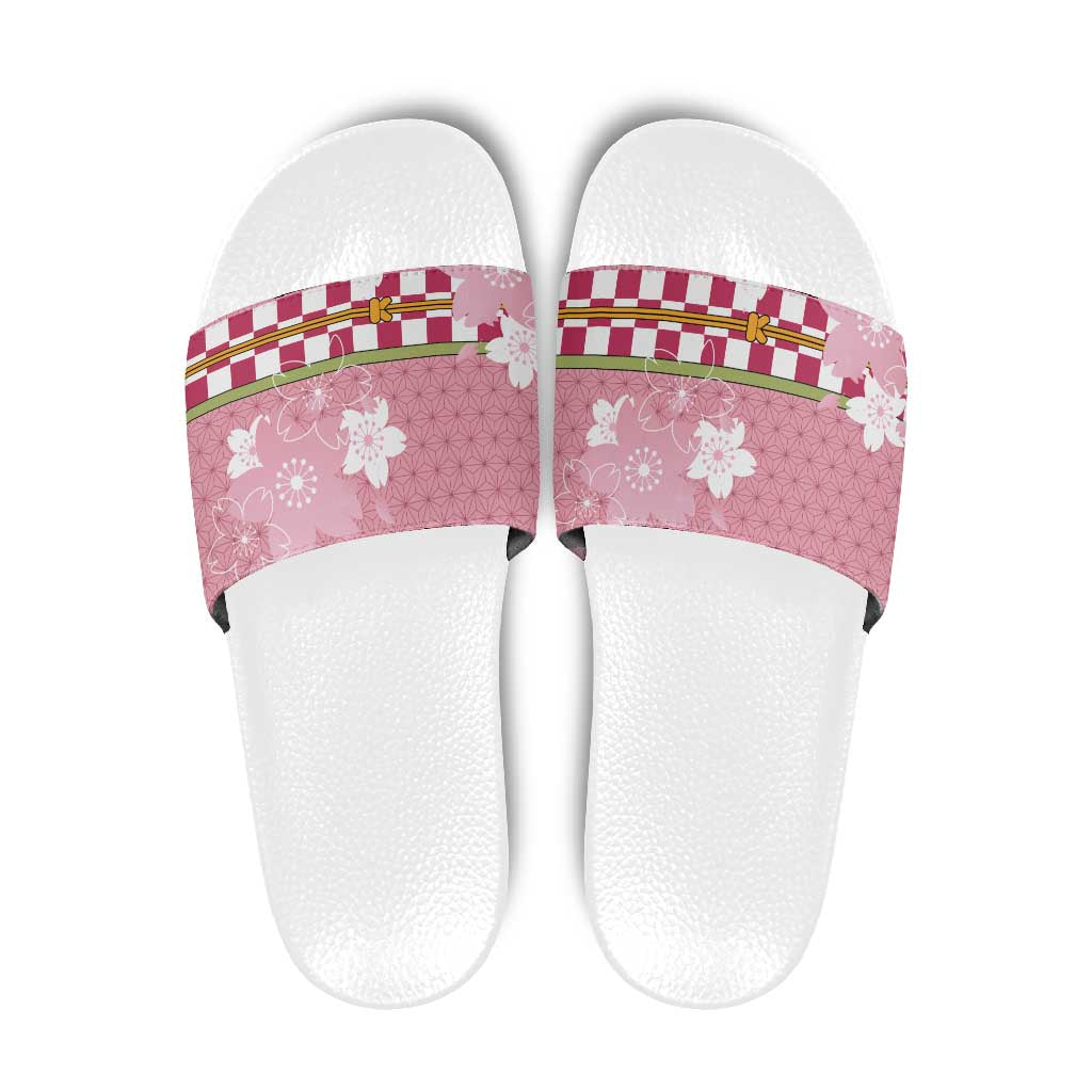 Japanese Asanoha Pattern Slide Sandals Charm Against Evil Spirits - Polynesian Pride