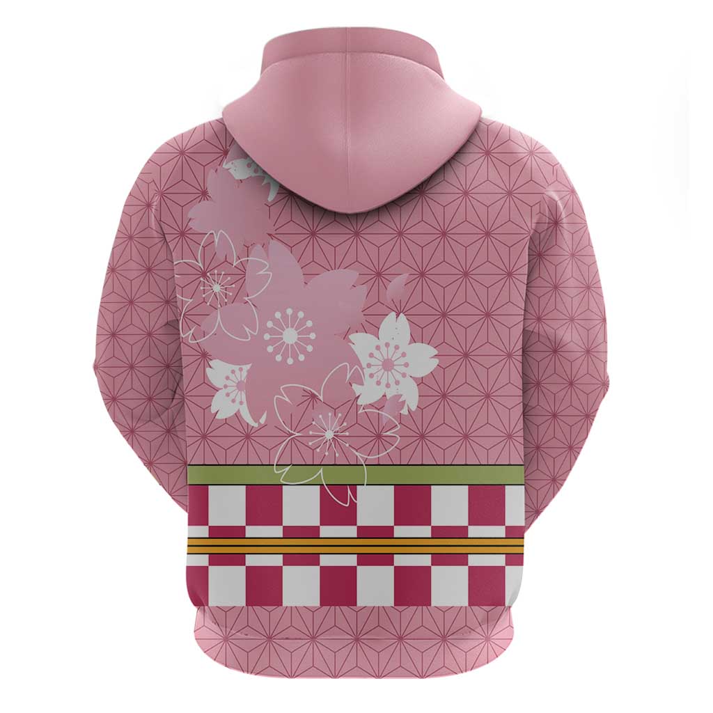 Japanese Asanoha Pattern Zip Hoodie Charm Against Evil Spirits - Polynesian Pride