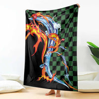 Japanese Asanoha Pattern Blanket Sun Flame Slayer Dragon Hinokami Kagura Spirit LT9 - Polynesian Pride