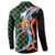 Japanese Asanoha Pattern Button Sweatshirt Sun Flame Slayer Dragon Hinokami Kagura Spirit - Polynesian Pride