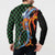 Japanese Asanoha Pattern Button Sweatshirt Sun Flame Slayer Dragon Hinokami Kagura Spirit - Polynesian Pride