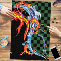 Japanese Asanoha Pattern Puzzle Sun Flame Slayer Dragon Hinokami Kagura Spirit - Polynesian Pride