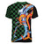 Japanese Asanoha Pattern Women V-Neck T-Shirt Sun Flame Slayer Dragon Hinokami Kagura Spirit - Polynesian Pride