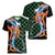Japanese Asanoha Pattern Women V-Neck T-Shirt Sun Flame Slayer Dragon Hinokami Kagura Spirit - Polynesian Pride