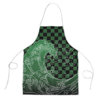 Japanese Asanoha Pattern Apron Water Breathing Slayer Dragon LT9 Green - Polynesian Pride
