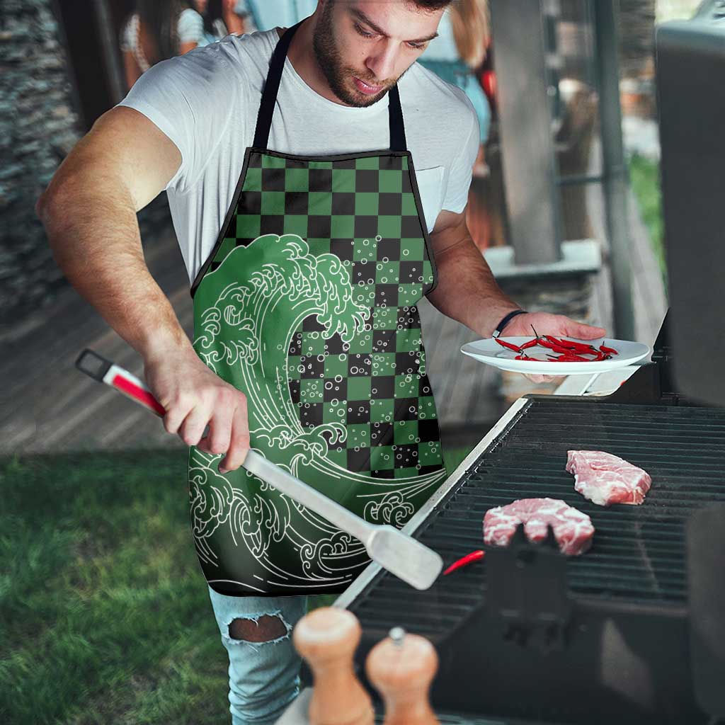 Japanese Asanoha Pattern Apron Water Breathing Slayer Dragon LT9 - Polynesian Pride