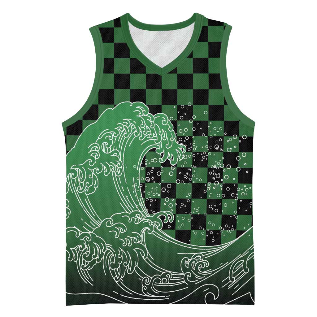 Japanese Asanoha Pattern Basketball Jersey Water Breathing Slayer Dragon - Polynesian Pride