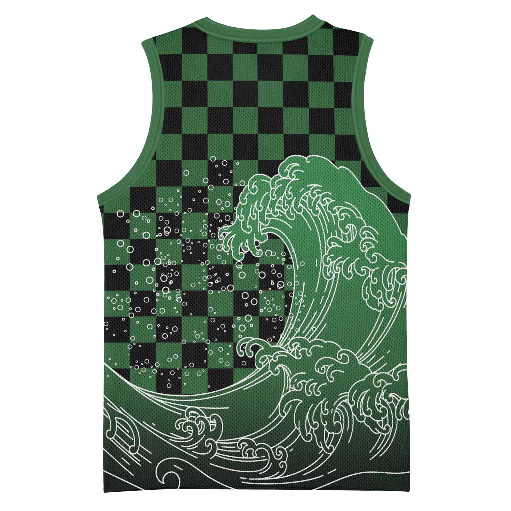 Japanese Asanoha Pattern Basketball Jersey Water Breathing Slayer Dragon - Polynesian Pride
