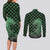 Japanese Asanoha Pattern Couples Matching Long Sleeve Bodycon Dress and Long Sleeve Button Shirt Water Breathing Slayer Dragon - Polynesian Pride
