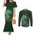 Japanese Asanoha Pattern Couples Matching Mermaid Dress and Long Sleeve Button Shirt Water Breathing Slayer Dragon - Polynesian Pride