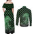 Japanese Asanoha Pattern Couples Matching Off Shoulder Maxi Dress and Long Sleeve Button Shirt Water Breathing Slayer Dragon - Polynesian Pride