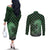 Japanese Asanoha Pattern Couples Matching Off The Shoulder Long Sleeve Dress and Long Sleeve Button Shirt Water Breathing Slayer Dragon - Polynesian Pride