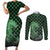 Japanese Asanoha Pattern Couples Matching Short Sleeve Bodycon Dress and Long Sleeve Button Shirt Water Breathing Slayer Dragon - Polynesian Pride