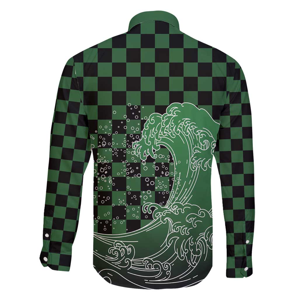 Japanese Asanoha Pattern Family Matching Mermaid Dress and Hawaiian Shirt Water Breathing Slayer Dragon LT9 - Polynesian Pride