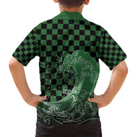 Japanese Asanoha Pattern Family Matching Puletasi and Hawaiian Shirt Water Breathing Slayer Dragon - Polynesian Pride