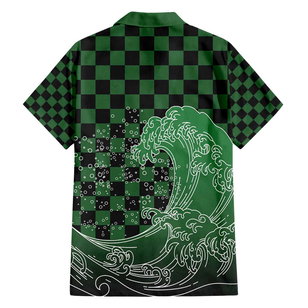 Japanese Asanoha Pattern Family Matching Summer Maxi Dress and Hawaiian Shirt Water Breathing Slayer Dragon LT9 - Polynesian Pride