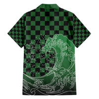 Japanese Asanoha Pattern Family Matching Tank Maxi Dress and Hawaiian Shirt Water Breathing Slayer Dragon LT9 - Polynesian Pride
