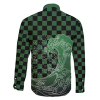 Japanese Asanoha Pattern Family Matching Tank Maxi Dress and Hawaiian Shirt Water Breathing Slayer Dragon LT9 - Polynesian Pride