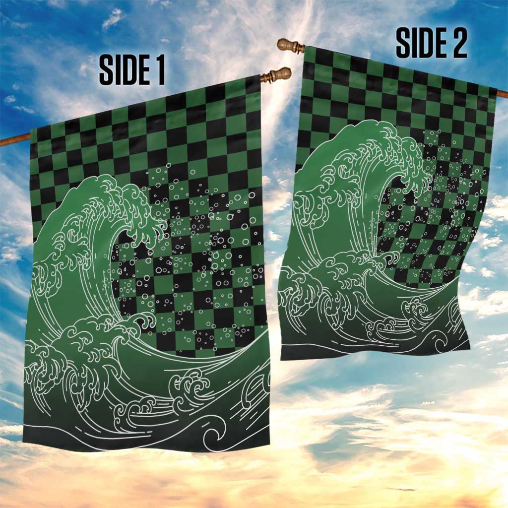 Japanese Asanoha Pattern Garden Flag Water Breathing Slayer Dragon - Polynesian Pride