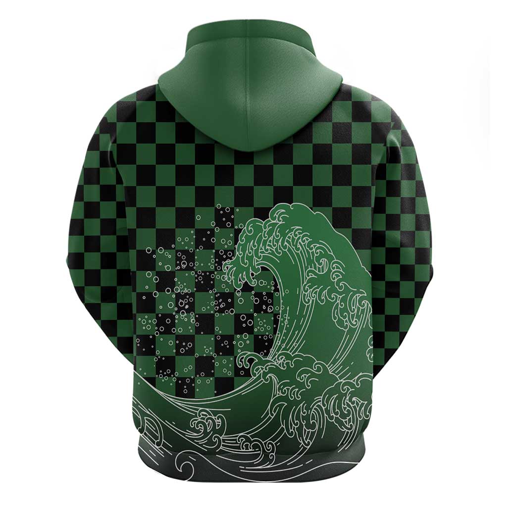 Japanese Asanoha Pattern Hoodie Water Breathing Slayer Dragon - Polynesian Pride
