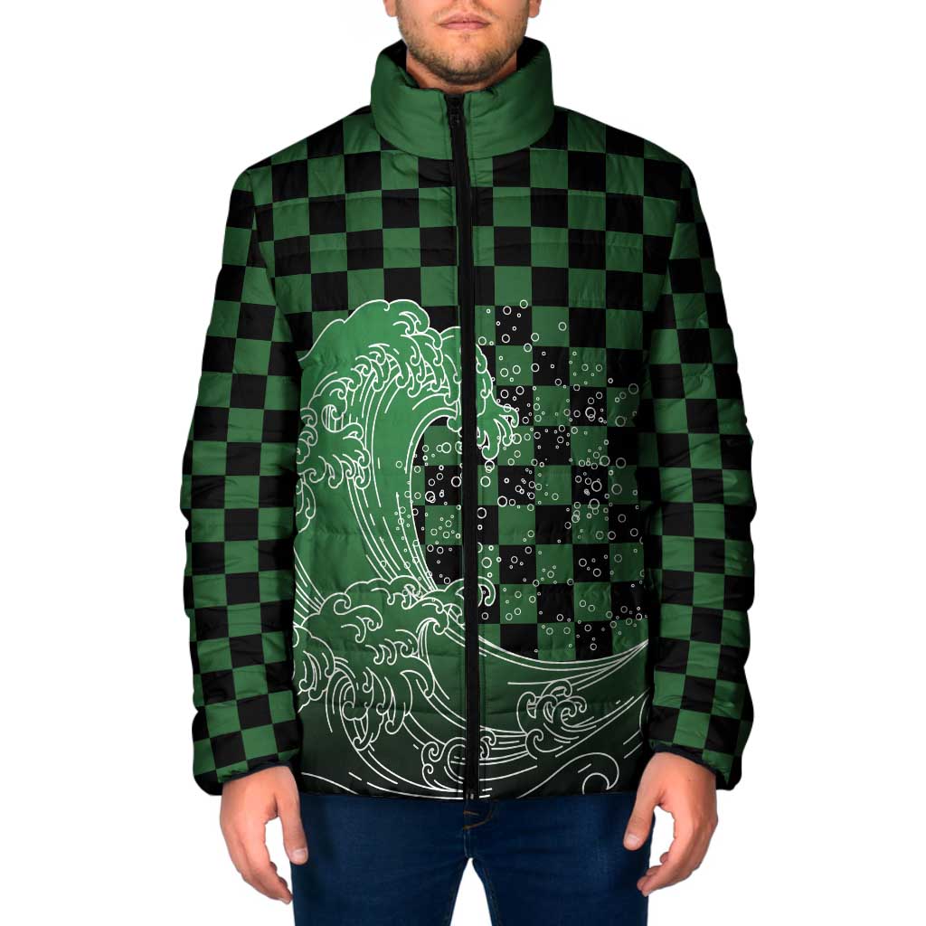 Japanese Asanoha Pattern Padded Jacket Water Breathing Slayer Dragon - Polynesian Pride