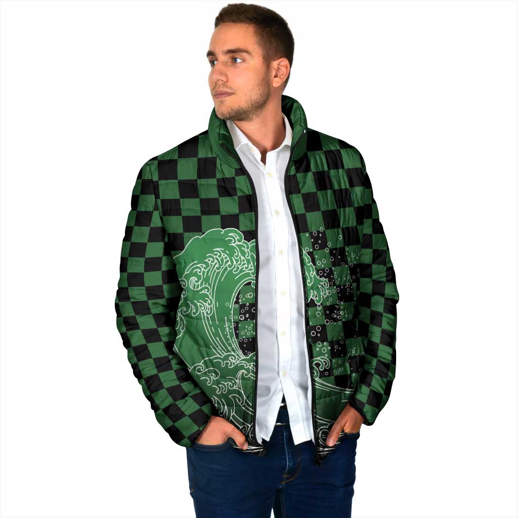 Japanese Asanoha Pattern Padded Jacket Water Breathing Slayer Dragon - Polynesian Pride