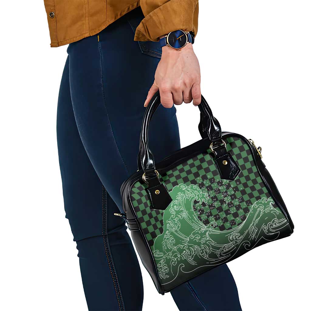 Japanese Asanoha Pattern Shoulder Handbag Water Breathing Slayer Dragon - Polynesian Pride